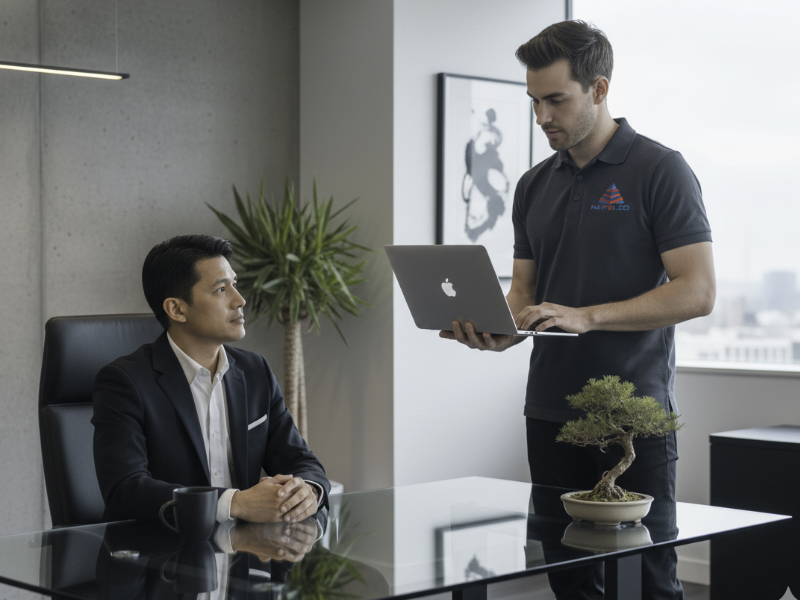 Inntelco atendiendo clientes